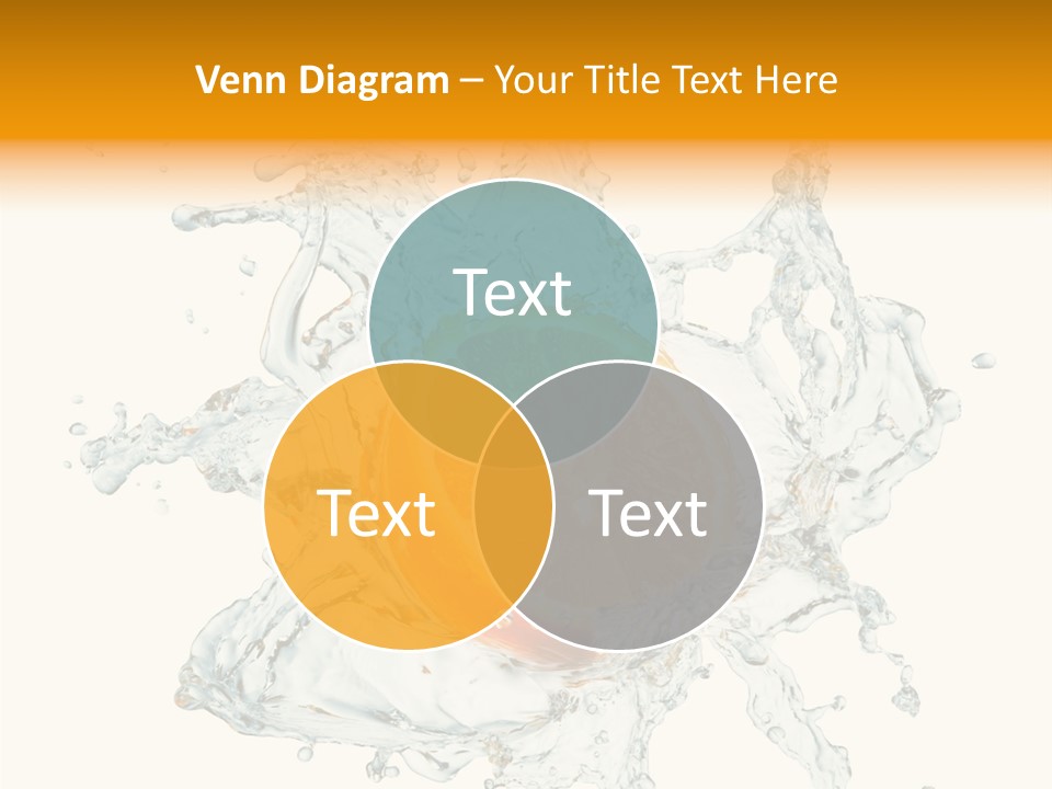 An Orange Being Dropped Into A Body Of Water PowerPoint Template