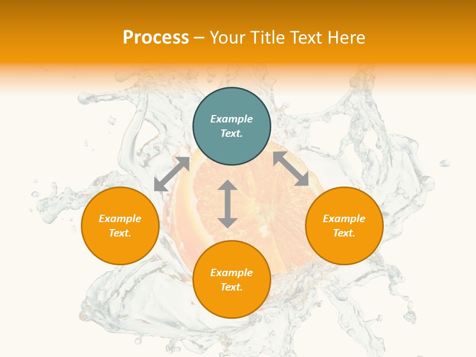 An Orange Being Dropped Into A Body Of Water PowerPoint Template