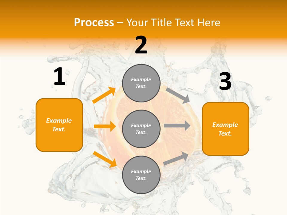 An Orange Being Dropped Into A Body Of Water PowerPoint Template