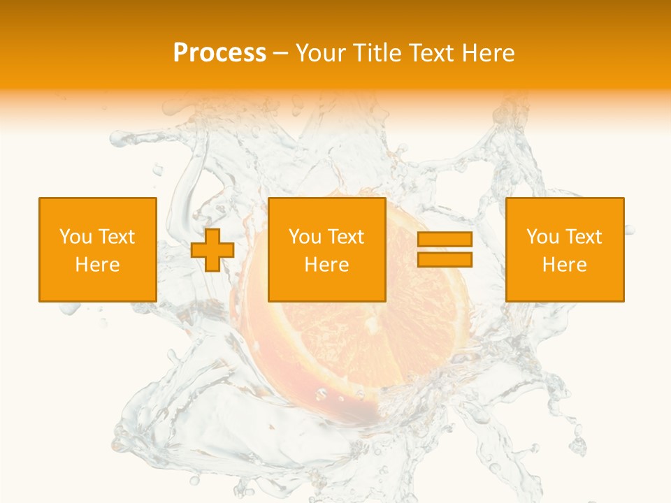 An Orange Being Dropped Into A Body Of Water PowerPoint Template