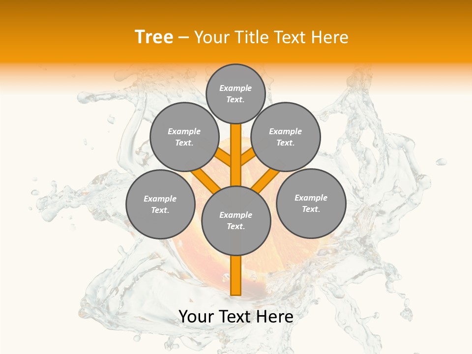 An Orange Being Dropped Into A Body Of Water PowerPoint Template