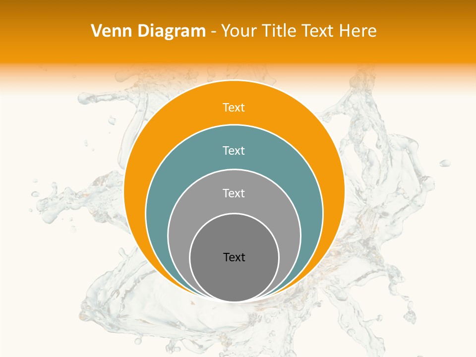 An Orange Being Dropped Into A Body Of Water PowerPoint Template