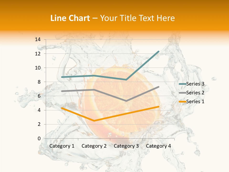 An Orange Being Dropped Into A Body Of Water PowerPoint Template
