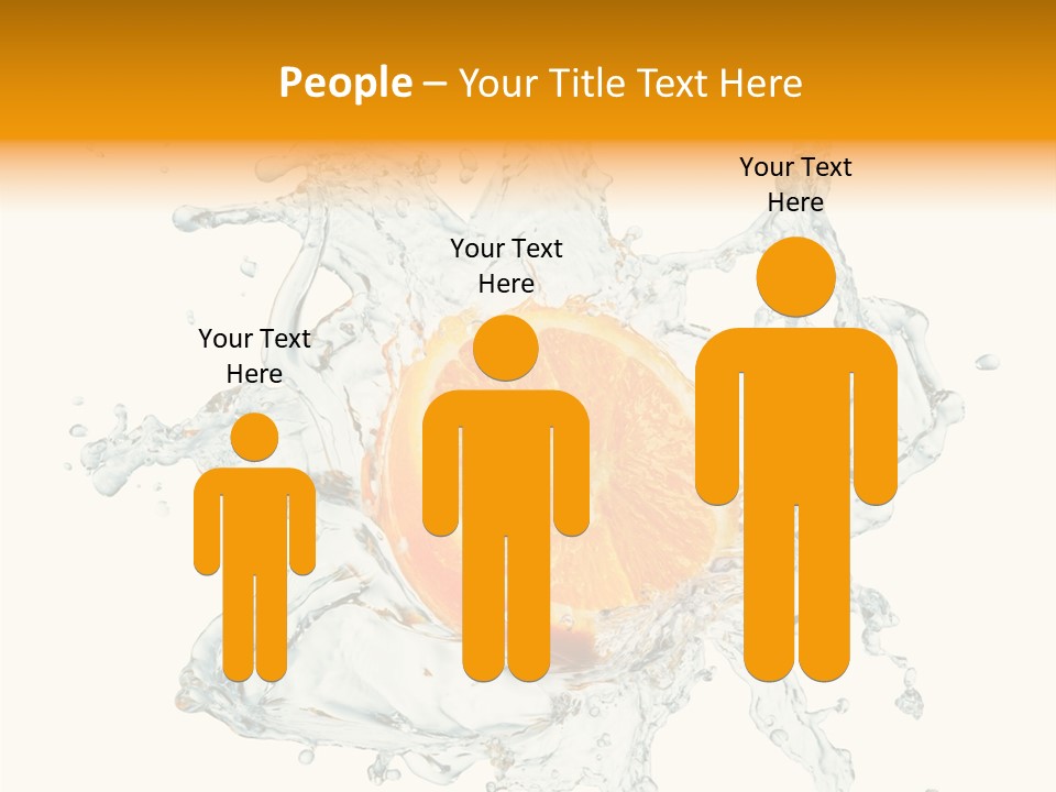 An Orange Being Dropped Into A Body Of Water PowerPoint Template