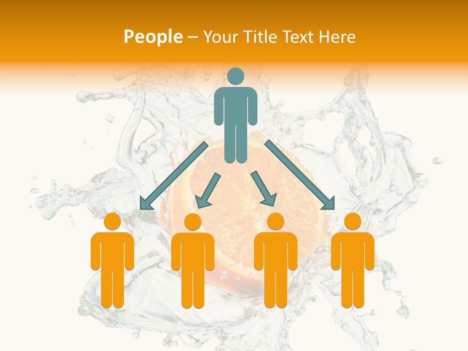 An Orange Being Dropped Into A Body Of Water PowerPoint Template