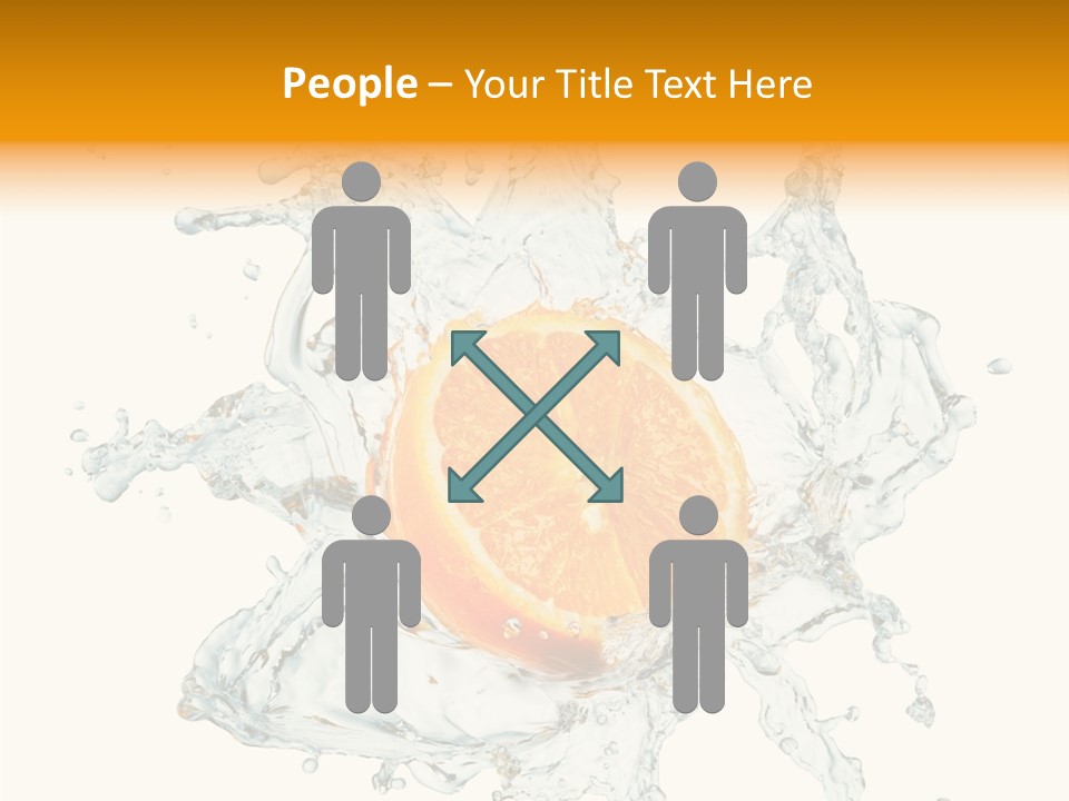 An Orange Being Dropped Into A Body Of Water PowerPoint Template