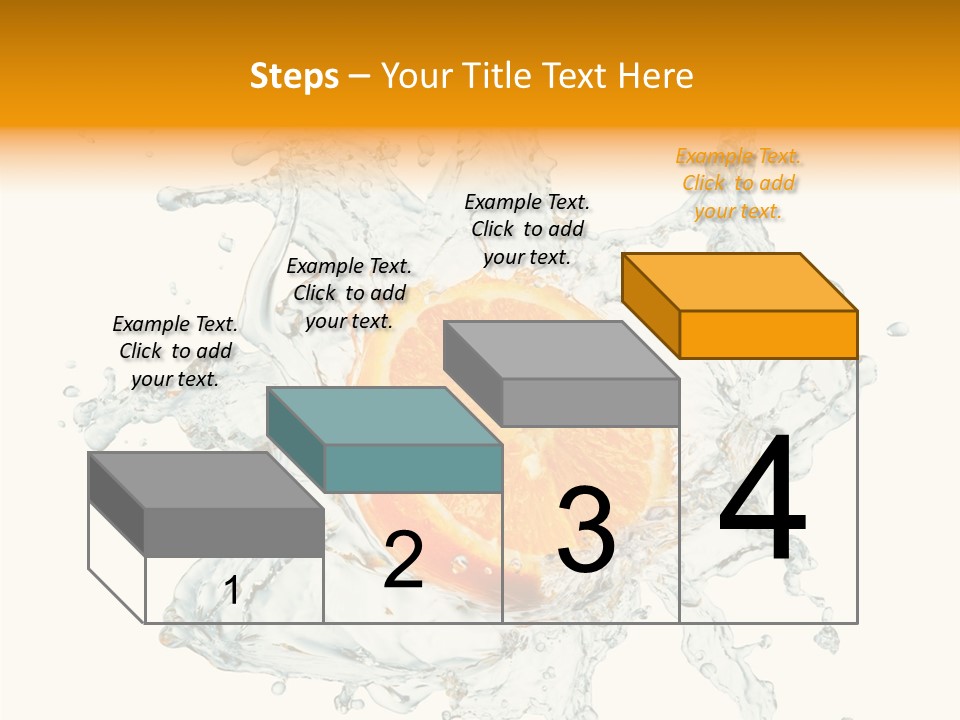 An Orange Being Dropped Into A Body Of Water PowerPoint Template