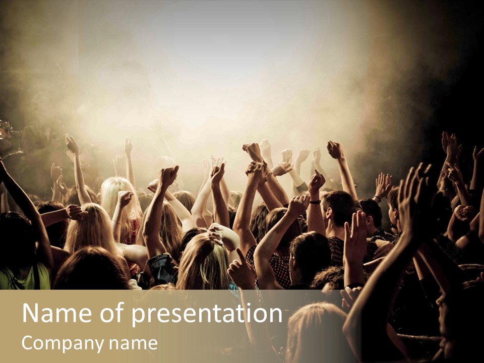 Excitement Nightlife Sound PowerPoint Template