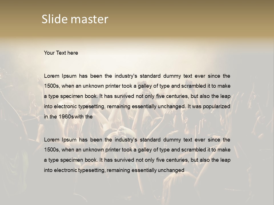 Excitement Nightlife Sound PowerPoint Template