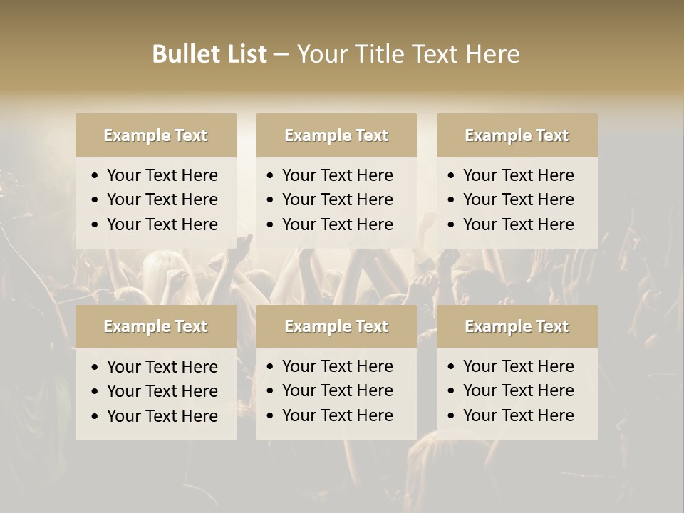 Excitement Nightlife Sound PowerPoint Template
