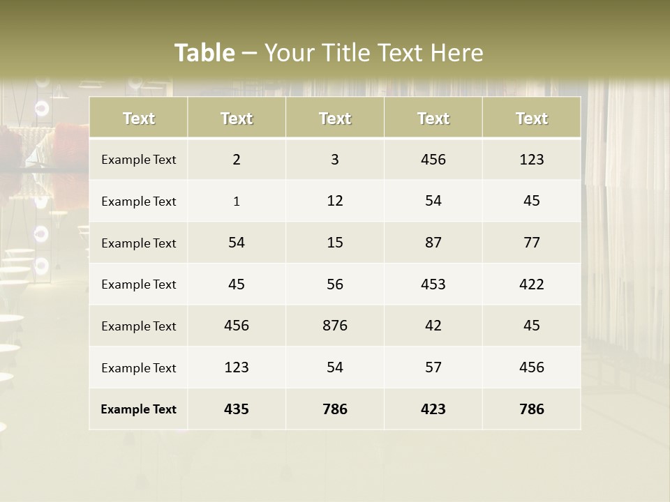Buy Table White PowerPoint Template