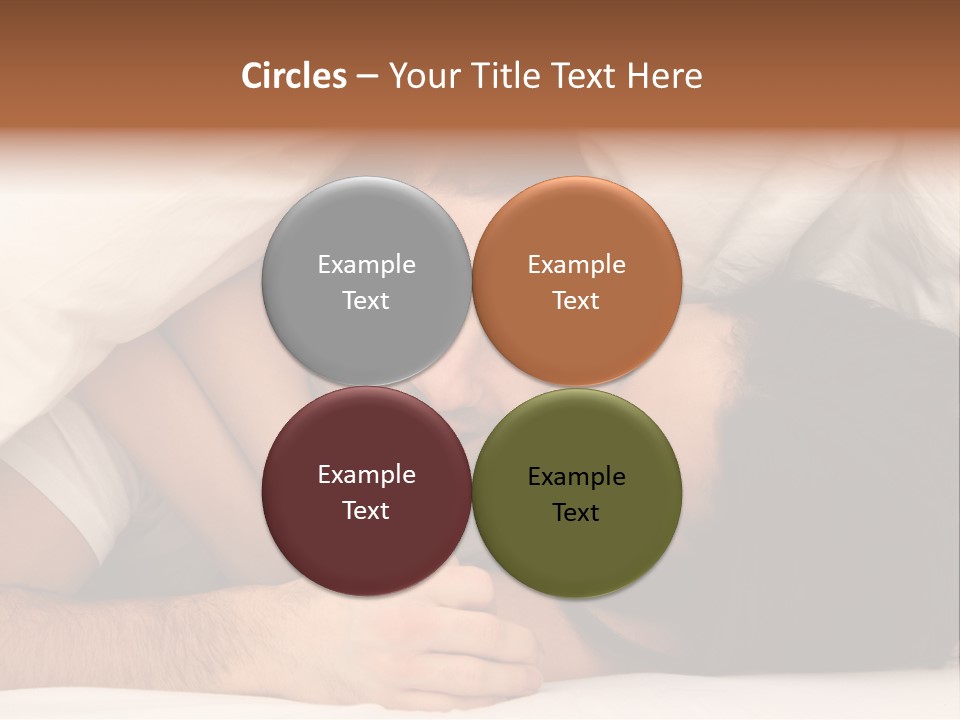 Bedroom Cuddle Couple PowerPoint Template