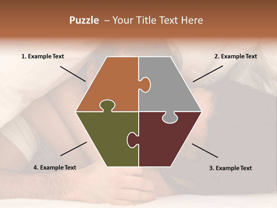 Bedroom Cuddle Couple PowerPoint Template