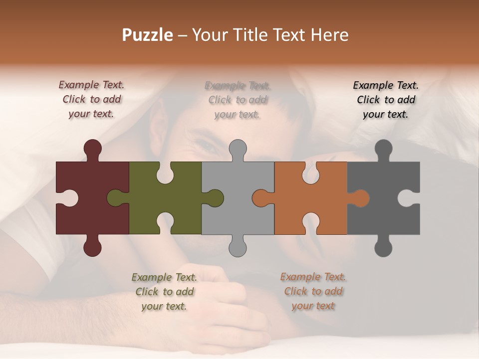 Bedroom Cuddle Couple PowerPoint Template