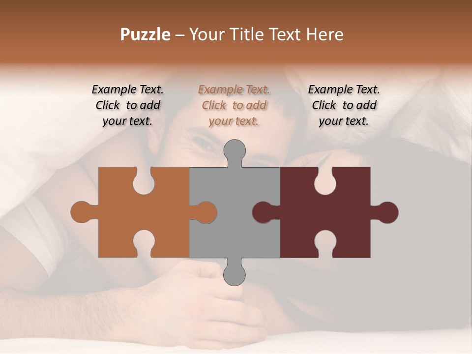 Bedroom Cuddle Couple PowerPoint Template