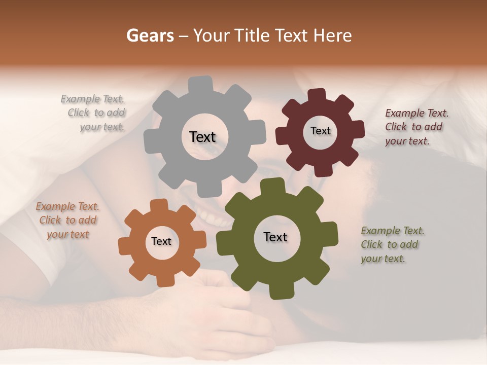 Bedroom Cuddle Couple PowerPoint Template