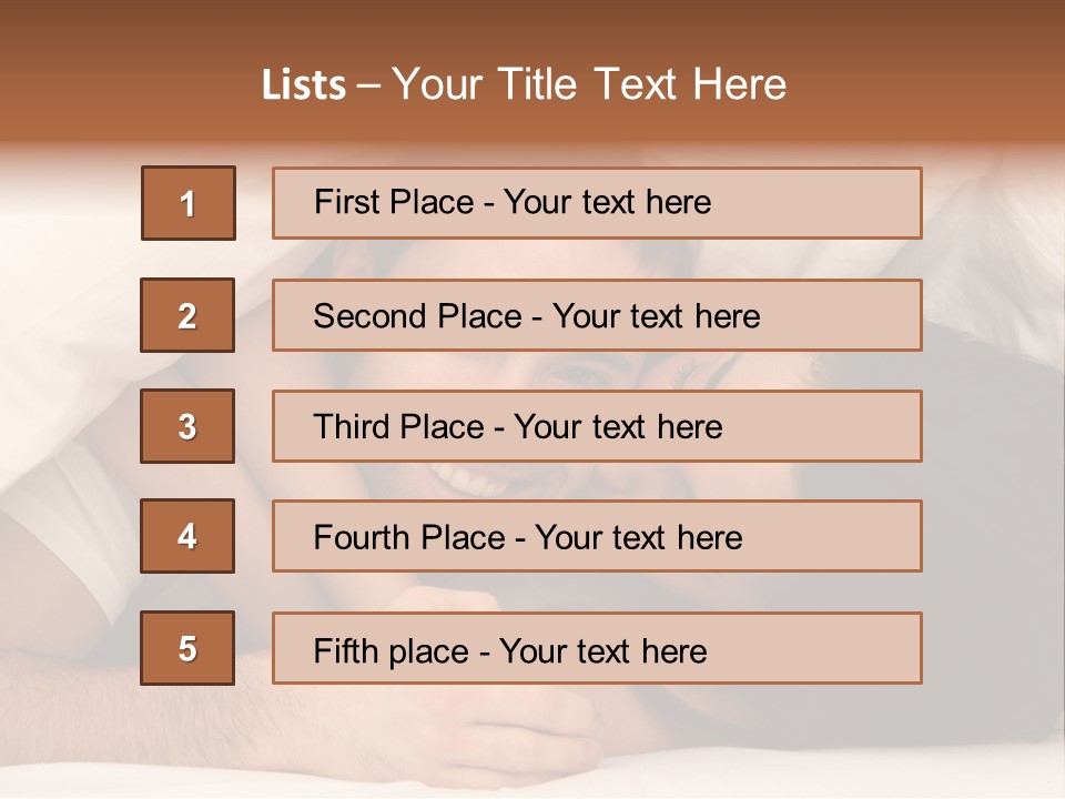 Bedroom Cuddle Couple PowerPoint Template
