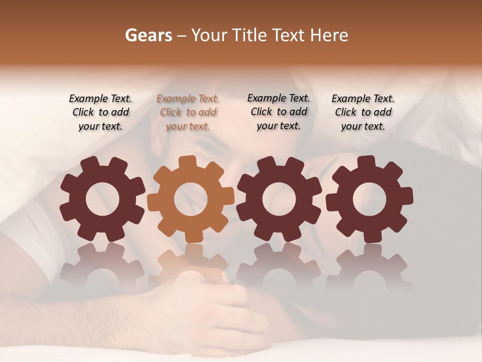 Bedroom Cuddle Couple PowerPoint Template