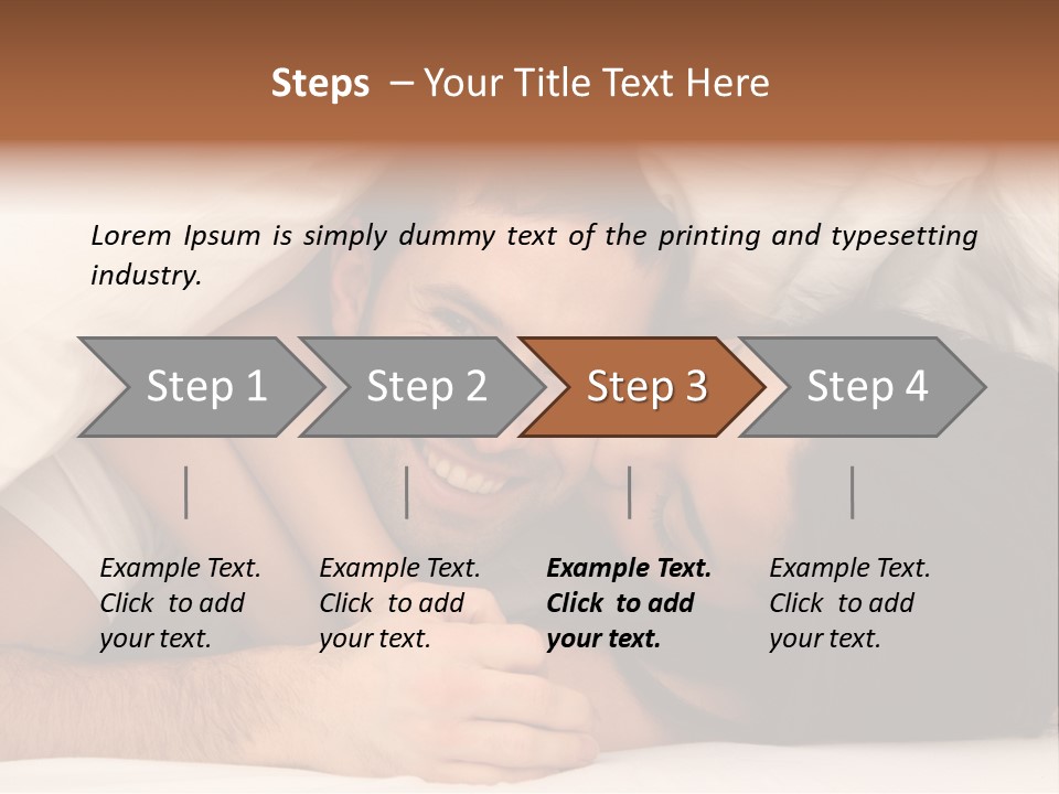 Bedroom Cuddle Couple PowerPoint Template