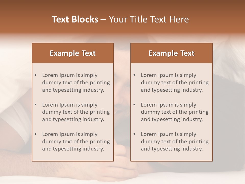 Bedroom Cuddle Couple PowerPoint Template