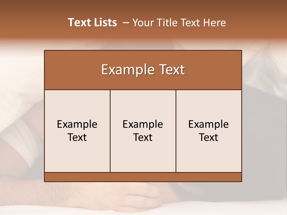 Bedroom Cuddle Couple PowerPoint Template