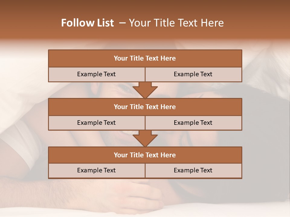 Bedroom Cuddle Couple PowerPoint Template