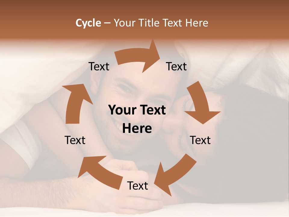 Bedroom Cuddle Couple PowerPoint Template