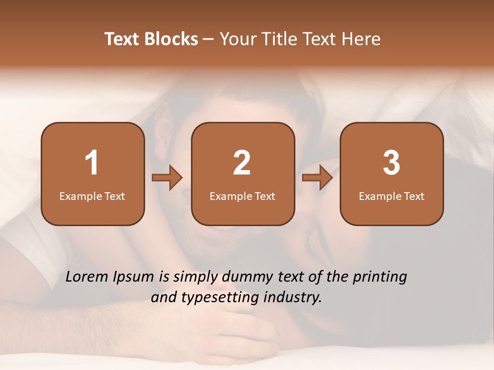 Bedroom Cuddle Couple PowerPoint Template