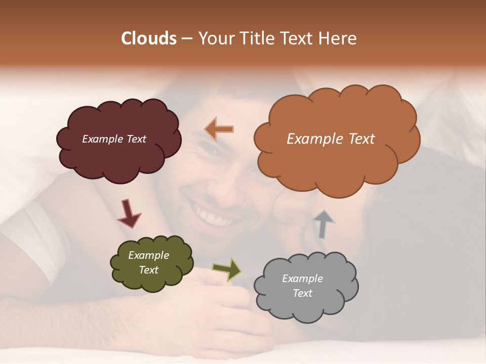 Bedroom Cuddle Couple PowerPoint Template