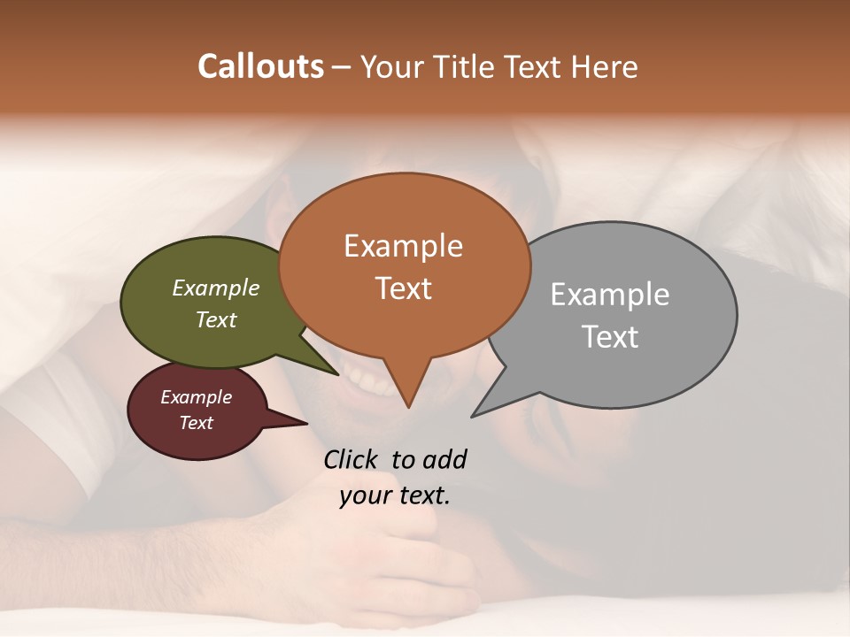 Bedroom Cuddle Couple PowerPoint Template