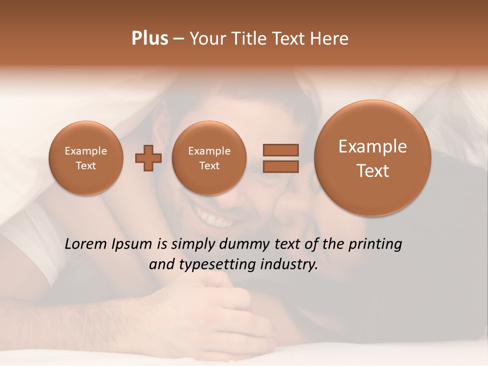 Bedroom Cuddle Couple PowerPoint Template