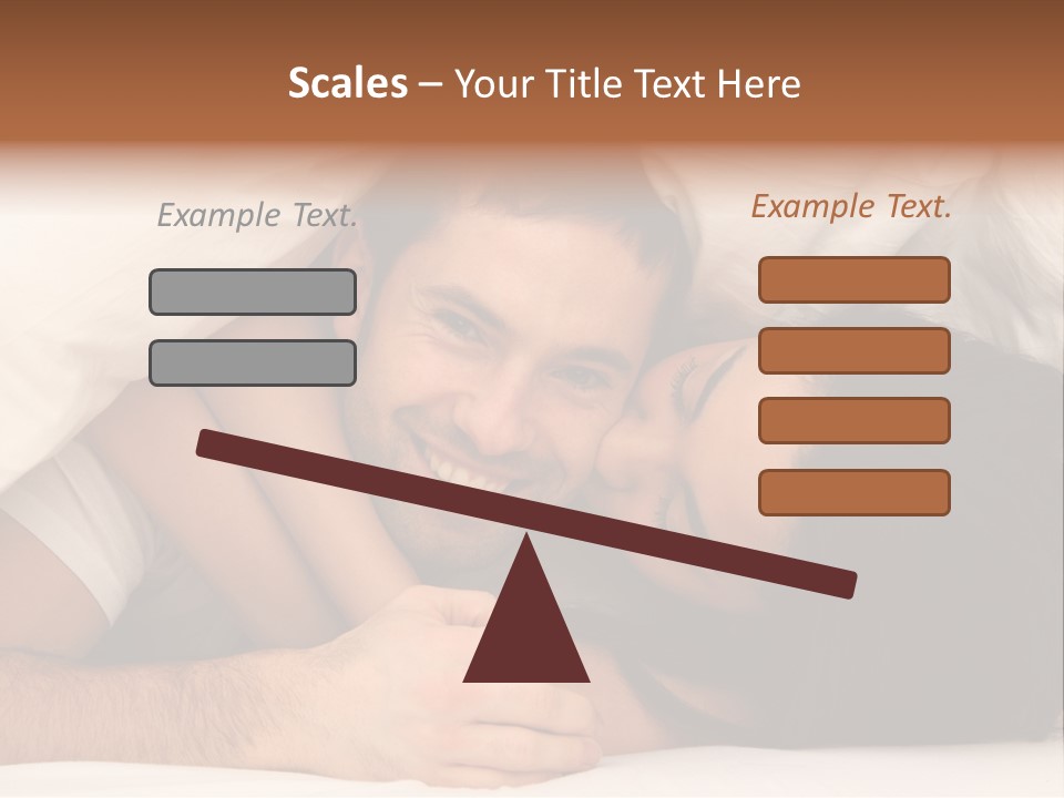 Bedroom Cuddle Couple PowerPoint Template