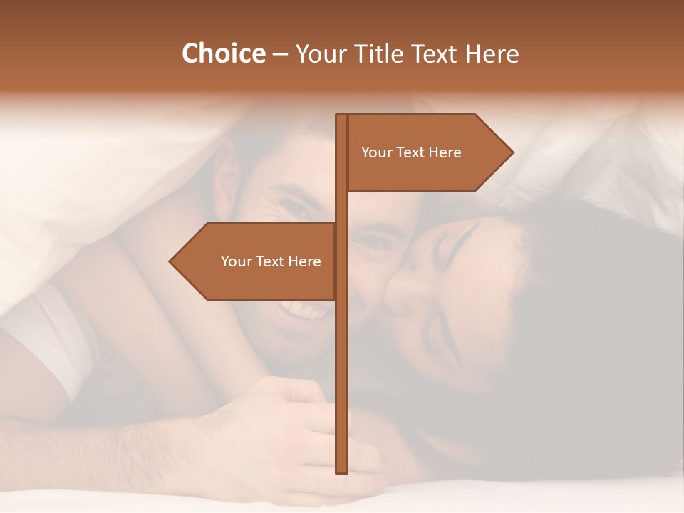 Bedroom Cuddle Couple PowerPoint Template
