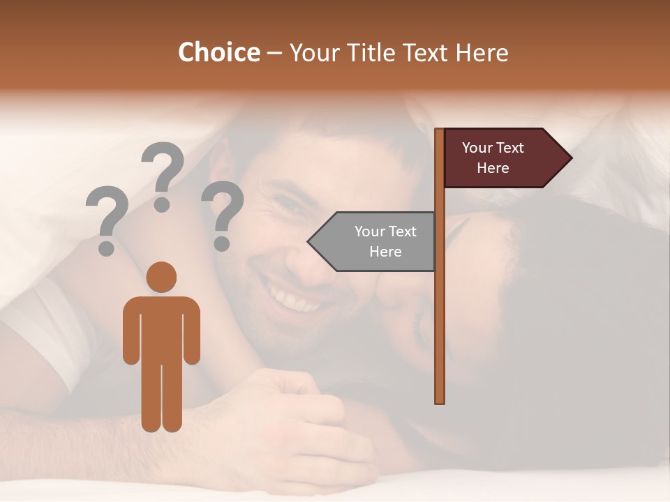 Bedroom Cuddle Couple PowerPoint Template