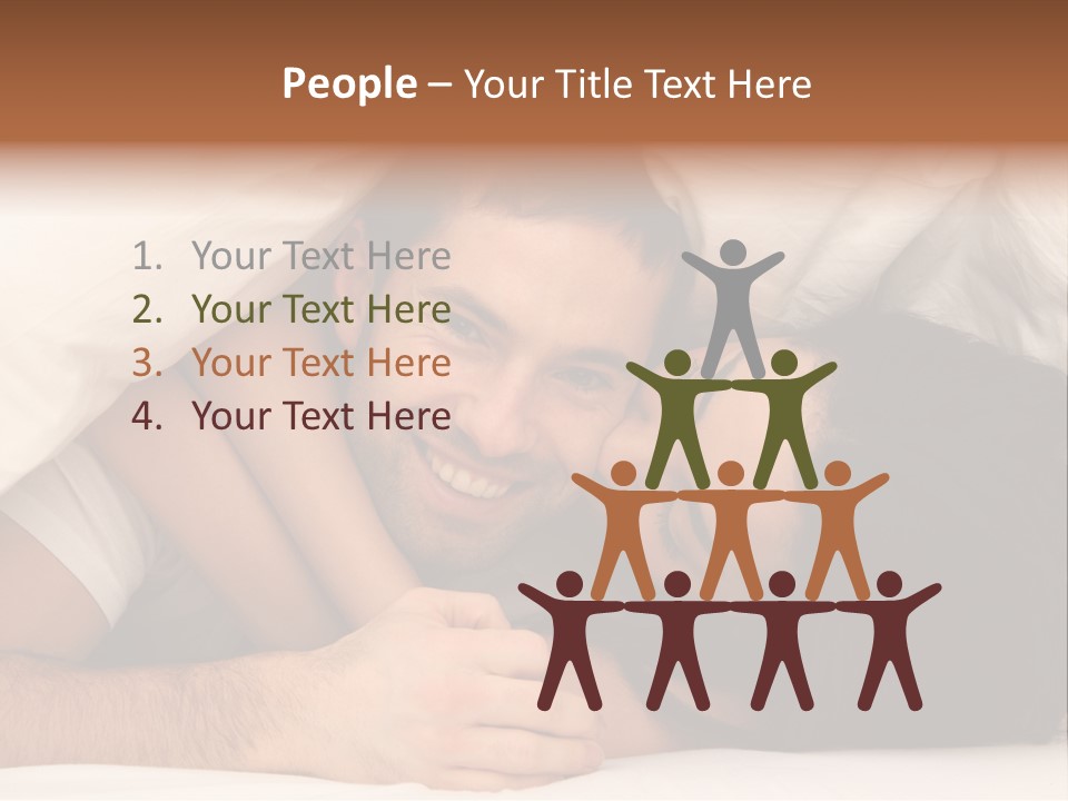 Bedroom Cuddle Couple PowerPoint Template