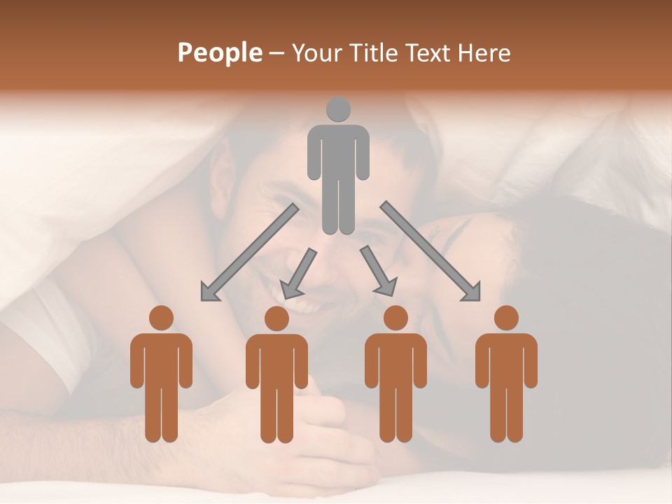 Bedroom Cuddle Couple PowerPoint Template