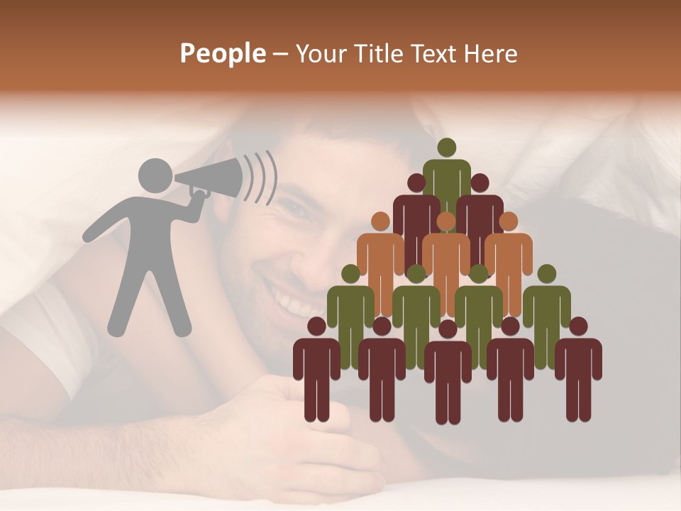 Bedroom Cuddle Couple PowerPoint Template