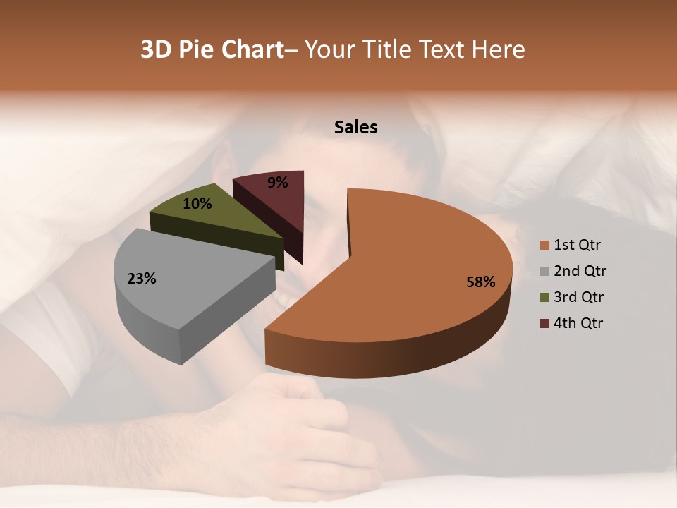 Bedroom Cuddle Couple PowerPoint Template