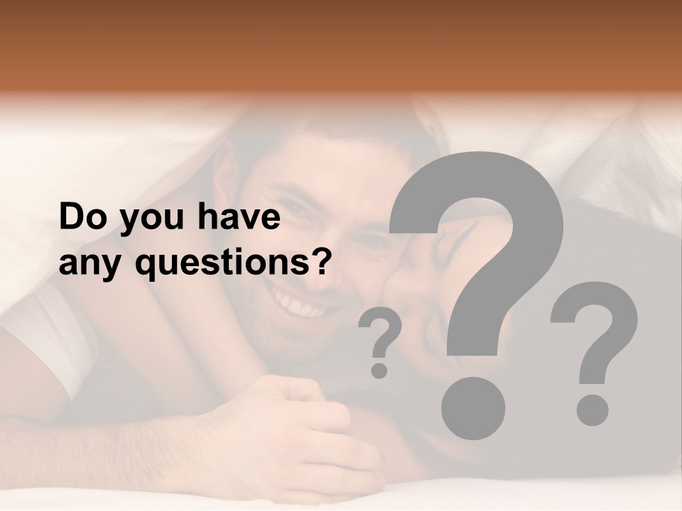 Bedroom Cuddle Couple PowerPoint Template