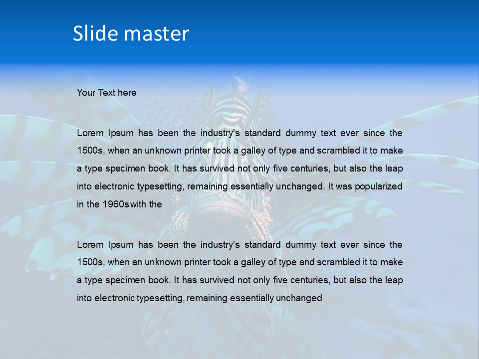 Lionfish Fish Freeport PowerPoint Template