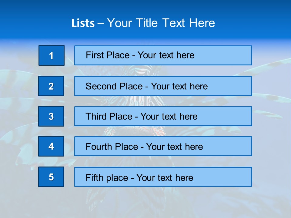 Lionfish Fish Freeport PowerPoint Template