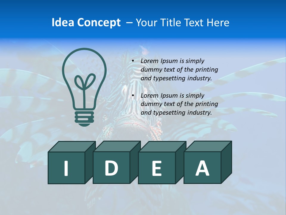 Lionfish Fish Freeport PowerPoint Template