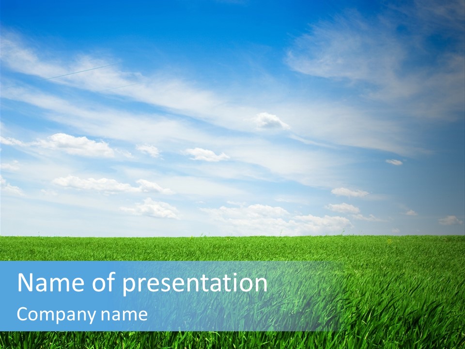 Daylight Cloud Field PowerPoint Template