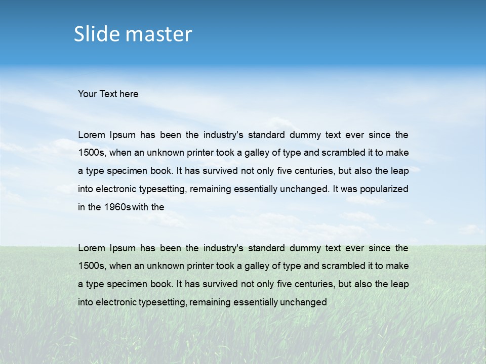 Daylight Cloud Field PowerPoint Template