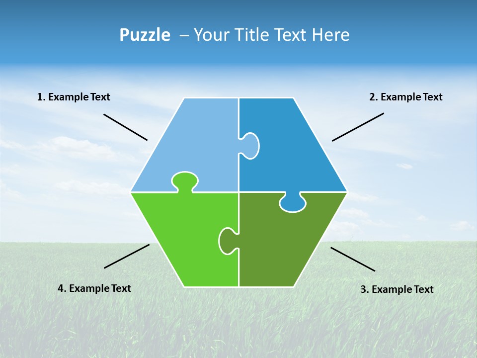 Daylight Cloud Field PowerPoint Template