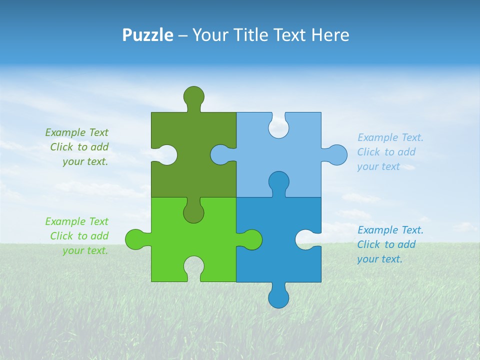 Daylight Cloud Field PowerPoint Template