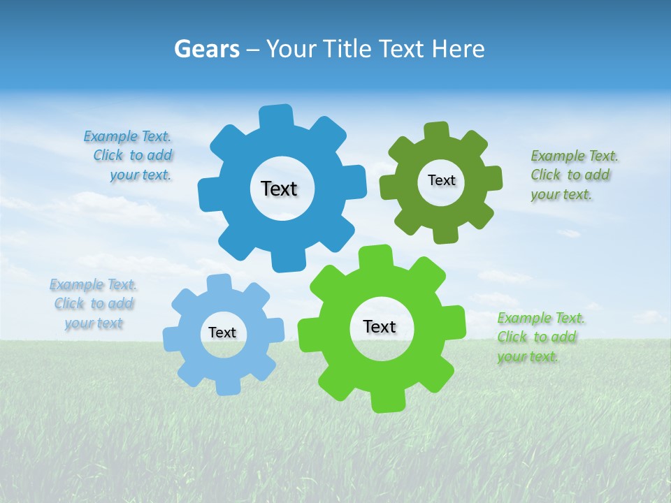 Daylight Cloud Field PowerPoint Template