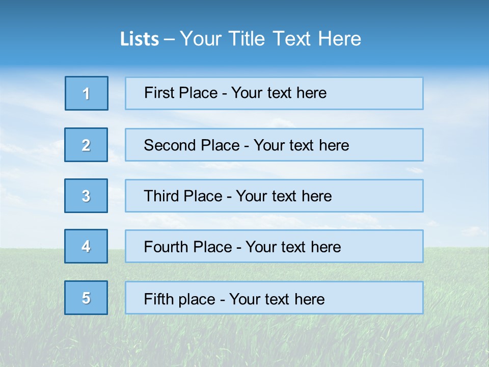 Daylight Cloud Field PowerPoint Template