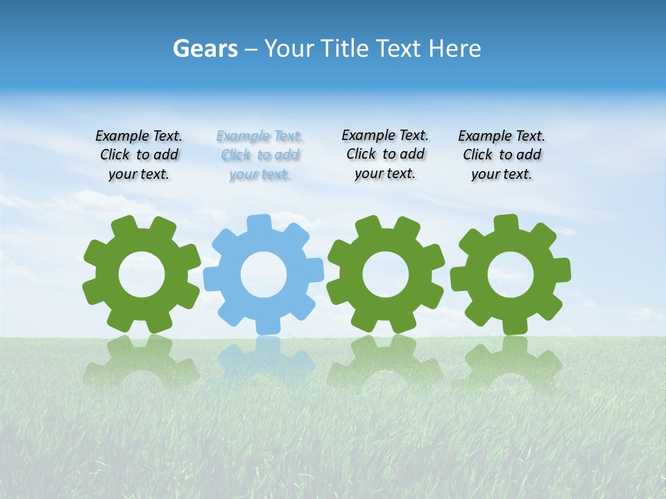 Daylight Cloud Field PowerPoint Template