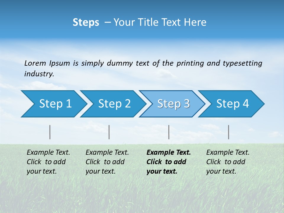 Daylight Cloud Field PowerPoint Template